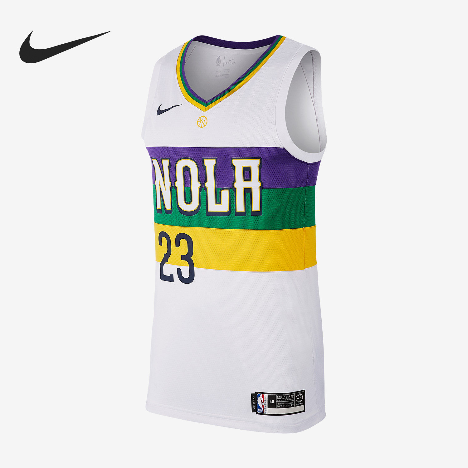 Nike/耐克正品新款透气男子篮球23号运动背心球衣AJ4628-101