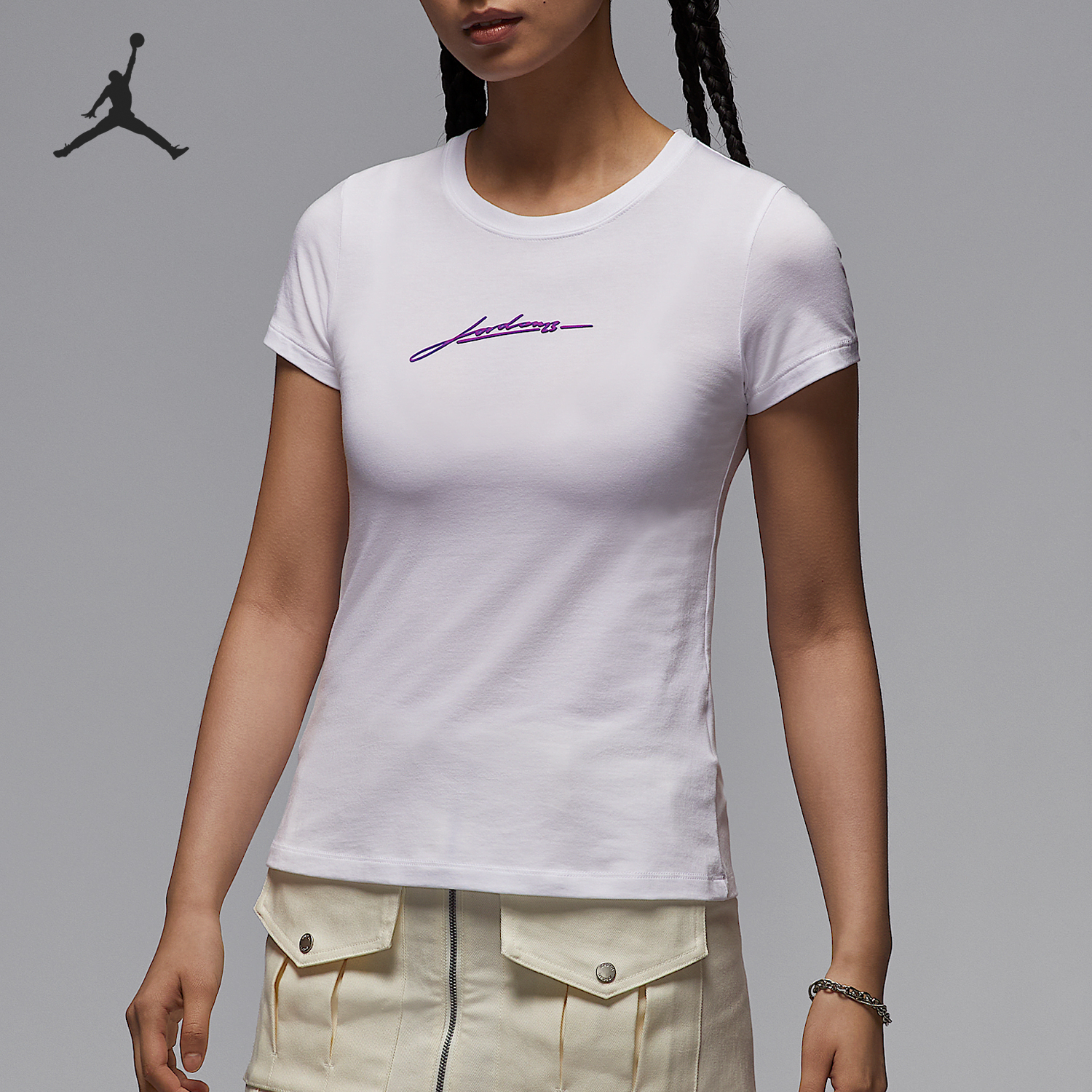 Nike/耐克正品2025夏季款女士短款透气经典圆领休闲T恤IB7029-100
