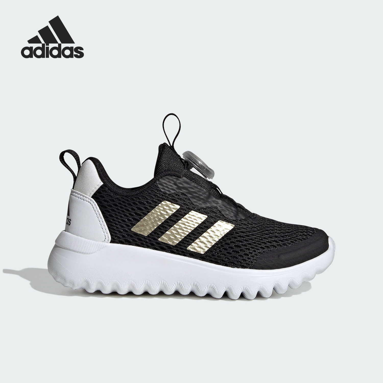 阿迪达斯儿童旋转按钮轻便运动鞋