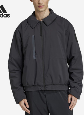 Adidas/阿迪达斯正品运动男士翻领经典拉链宽松棉服JD6663