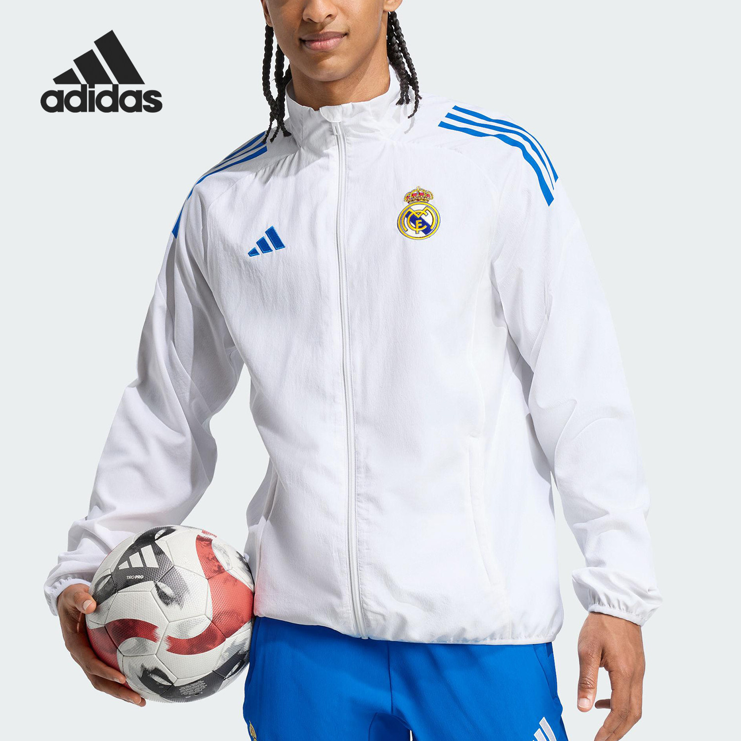 Adidas/阿迪达斯正品春秋男士运动立领拉链足球夹克外套JP4029