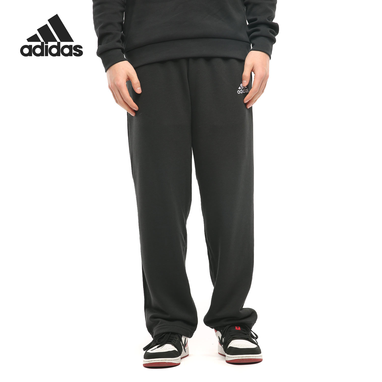 阿迪达斯男子宽松直筒休闲运动裤