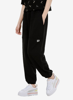 Puma/彪马正品秋冬季新款女子透气针织休闲运动长裤533054-01
