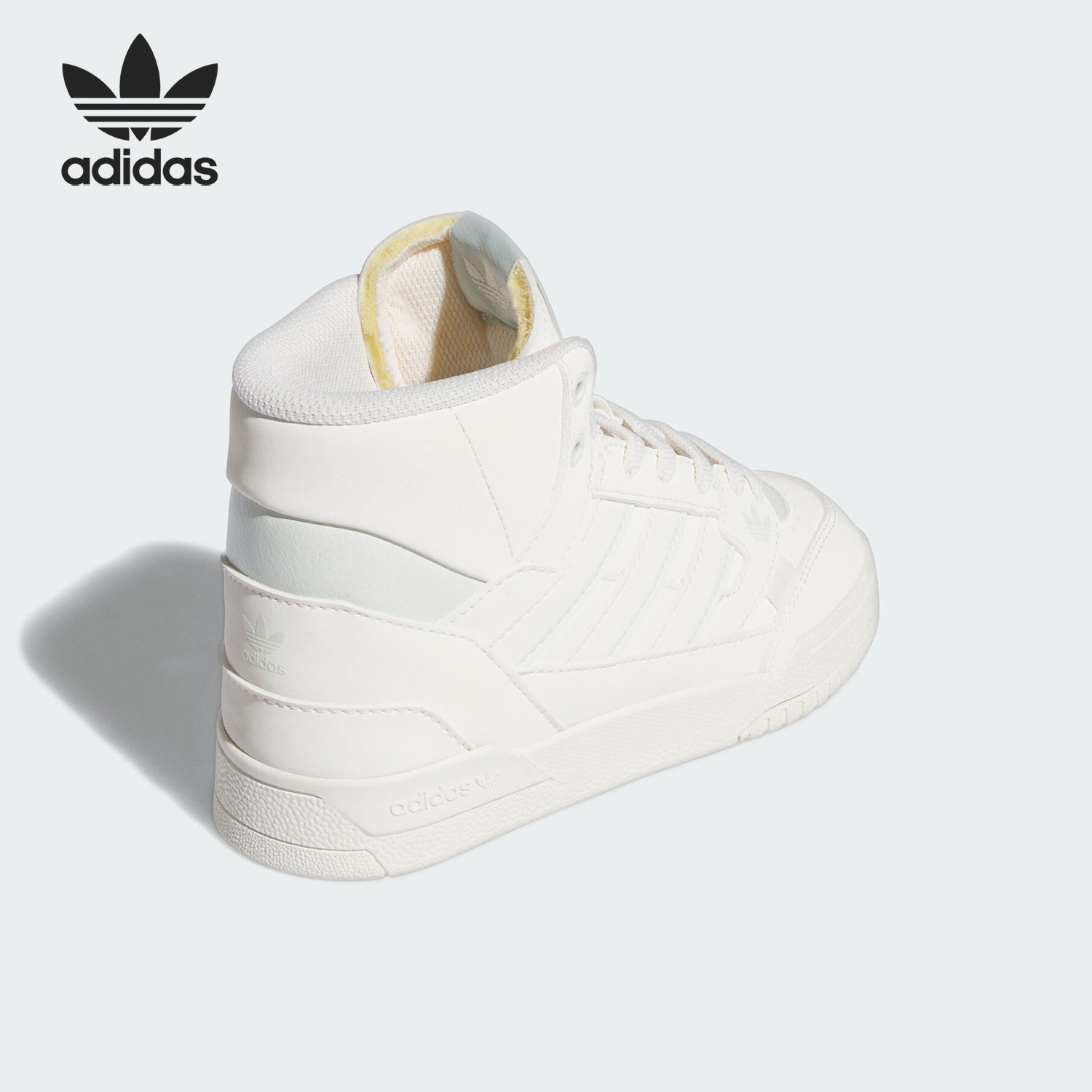 Adidas/阿迪达斯正品三叶草小童高帮简休闲约轻便板鞋IH2183