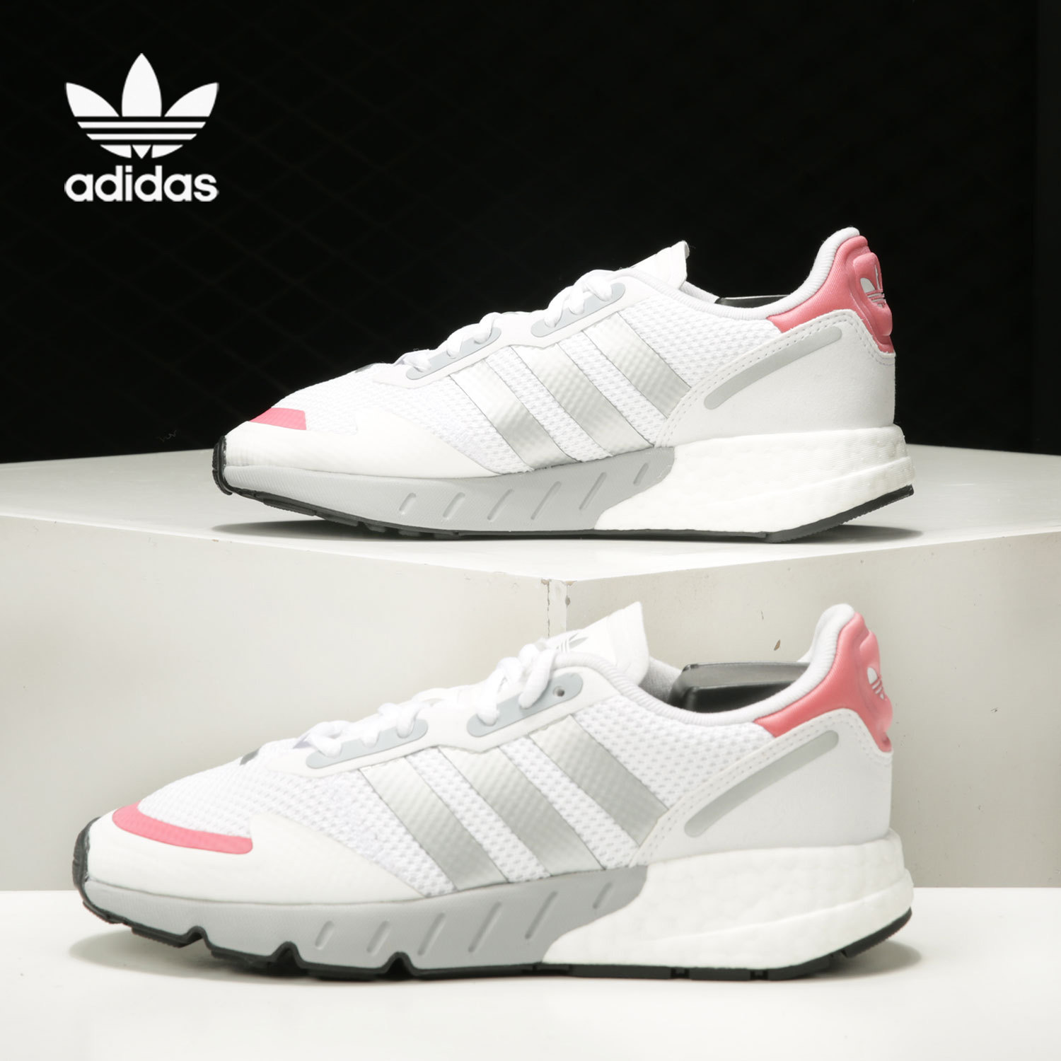 Adidas/阿迪达斯正品三叶草女冬新款运动鞋BOOST休闲鞋板鞋FY5654