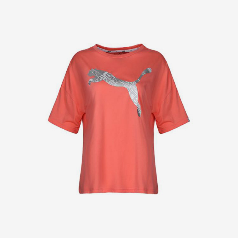 Puma/彪马官方正品女士拼色Logo徽标印花套头插肩袖T恤853175-11