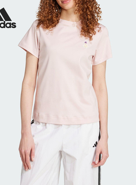 Adidas/阿迪达斯正品CAT PATCH T-SHIRT女士经典轻质短袖JV8514