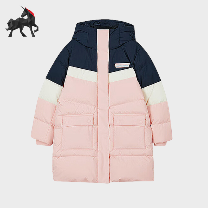 斯凯奇正品大童运动羽绒服