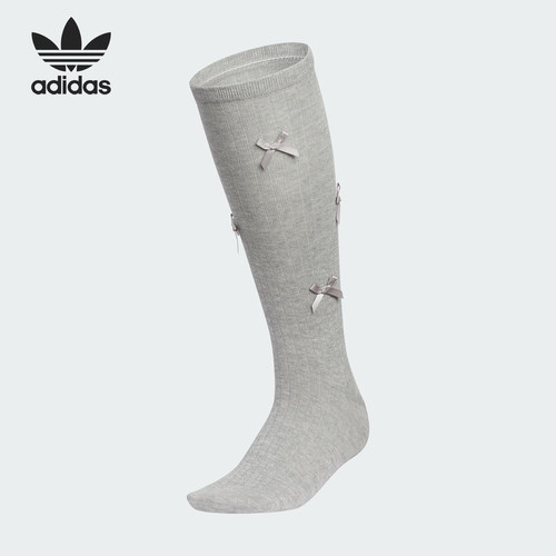 Adidas/阿迪达斯正品三叶草女士蝴蝶结经典运动袜一双装KF3473