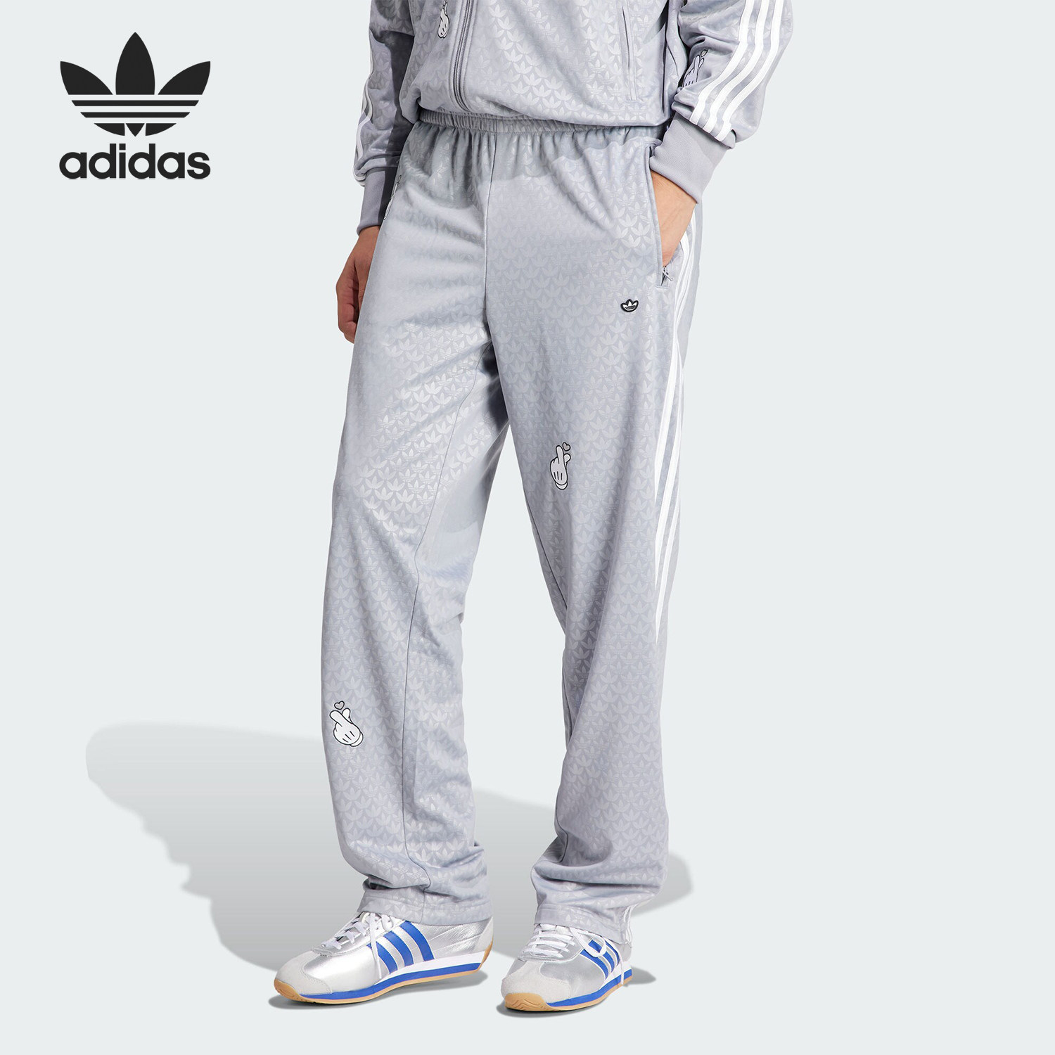 Adidas/阿迪达斯正品米奇联名款男士运动长裤IY2276