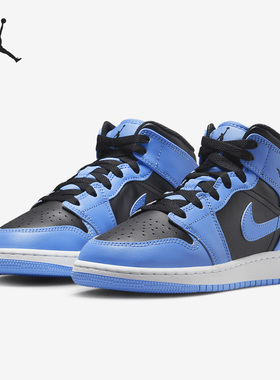 Nike/耐克正品Air Jordan 1 Mid GS女子大童运动鞋DQ8423-401