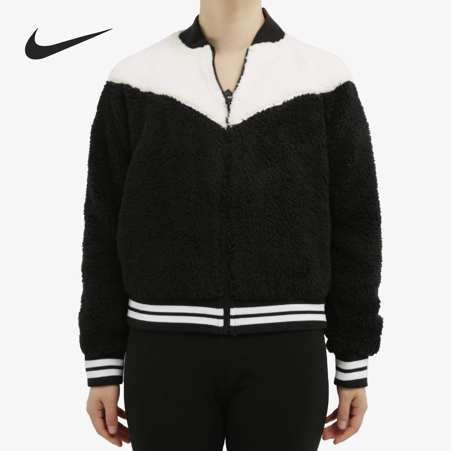 Nike/耐克正品 当季新款女子立领短款休闲运动保暖外套939389-010