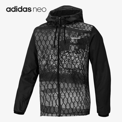 Adidas/阿迪达斯正品neo M WINDBREAKER 男子时尚运动外套 EC1996