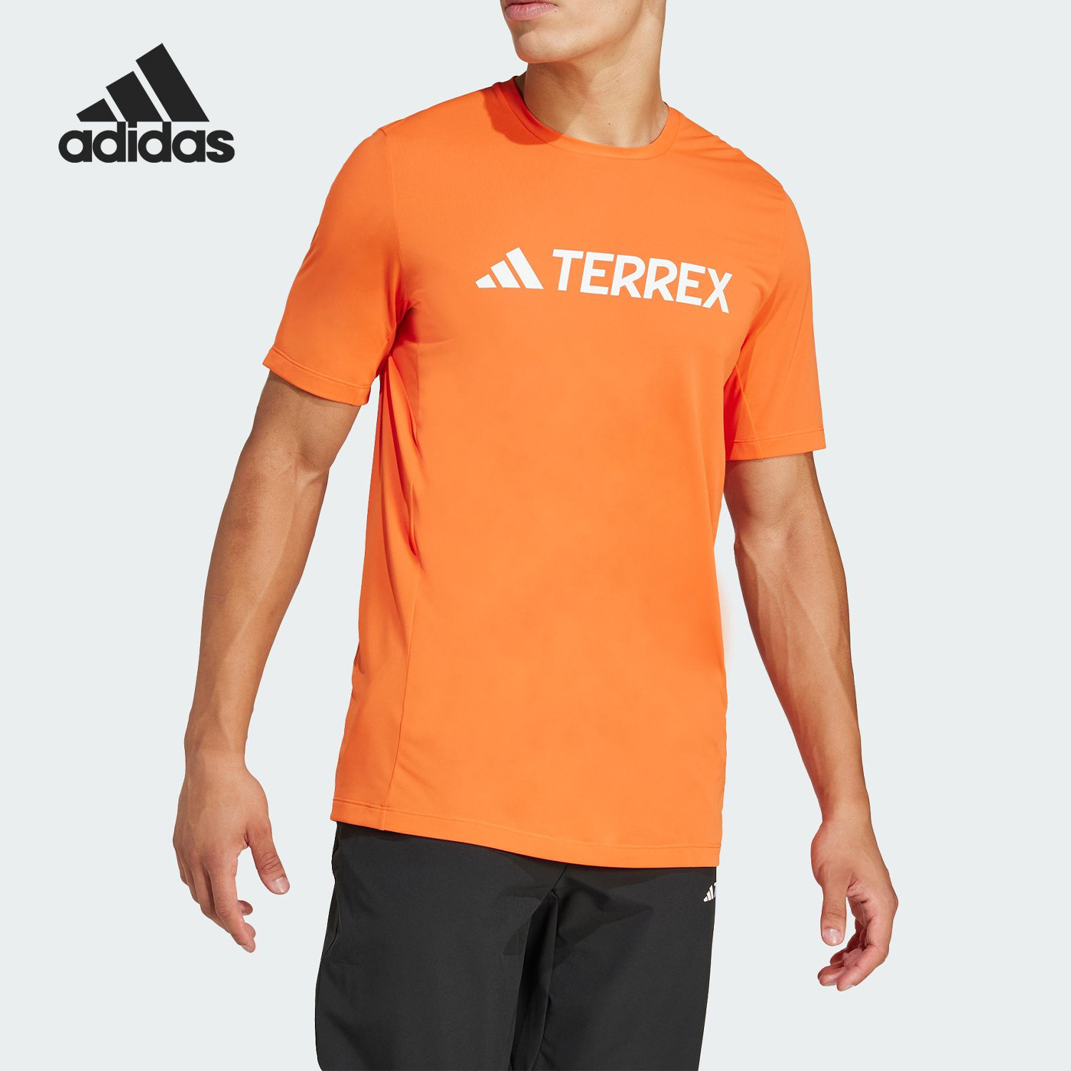 Adidas/阿迪达斯正品Climacool男士圆领户外经典透气短袖JI9236