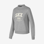 新款 秋季 女士印花针织休闲圆领套头卫衣 斯凯奇正品 Skechers