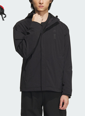 Adidas/阿迪达斯正品男士抽绳连帽梭织运动夹克IX4287