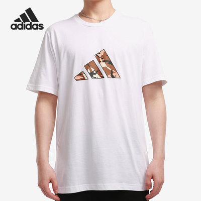 阿迪达斯运动休闲圆领短袖