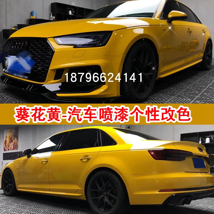 汽车面漆葵花黄鹦鹉色漆进口油漆专业配色调色定制漆335清漆高硬