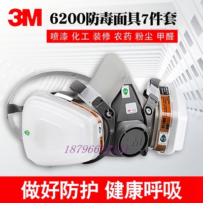 3M6200防毒面具气体喷漆