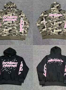 外贸broken planet新款潮牌发泡印花连帽卫衣加绒套头男女装外套