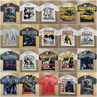 Vale Valley烫钻洗水马骝做旧男女宽松休闲短袖 夏季 T恤 Forever