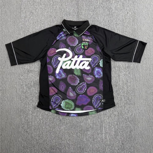 PATTA复古印花短袖速干POLO衫
