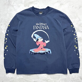 Saint Michael 25SS 奇幻魔法FANTASIA米奇联名洗水做旧圆领卫衣