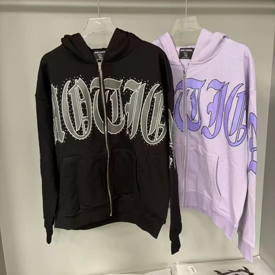 美潮MIXEDEMOTION烫钻印花卫衣