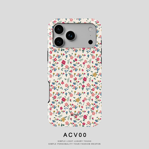 Acvoo碎花甜美少女艺术iPhone17Promax保护16适用于苹果15手机壳14防摔壳13不褪色12可水洗全包