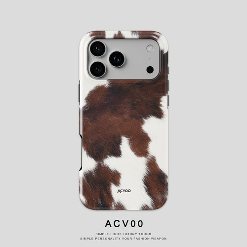 Acvoo奶牛纹iPhone防摔手机壳