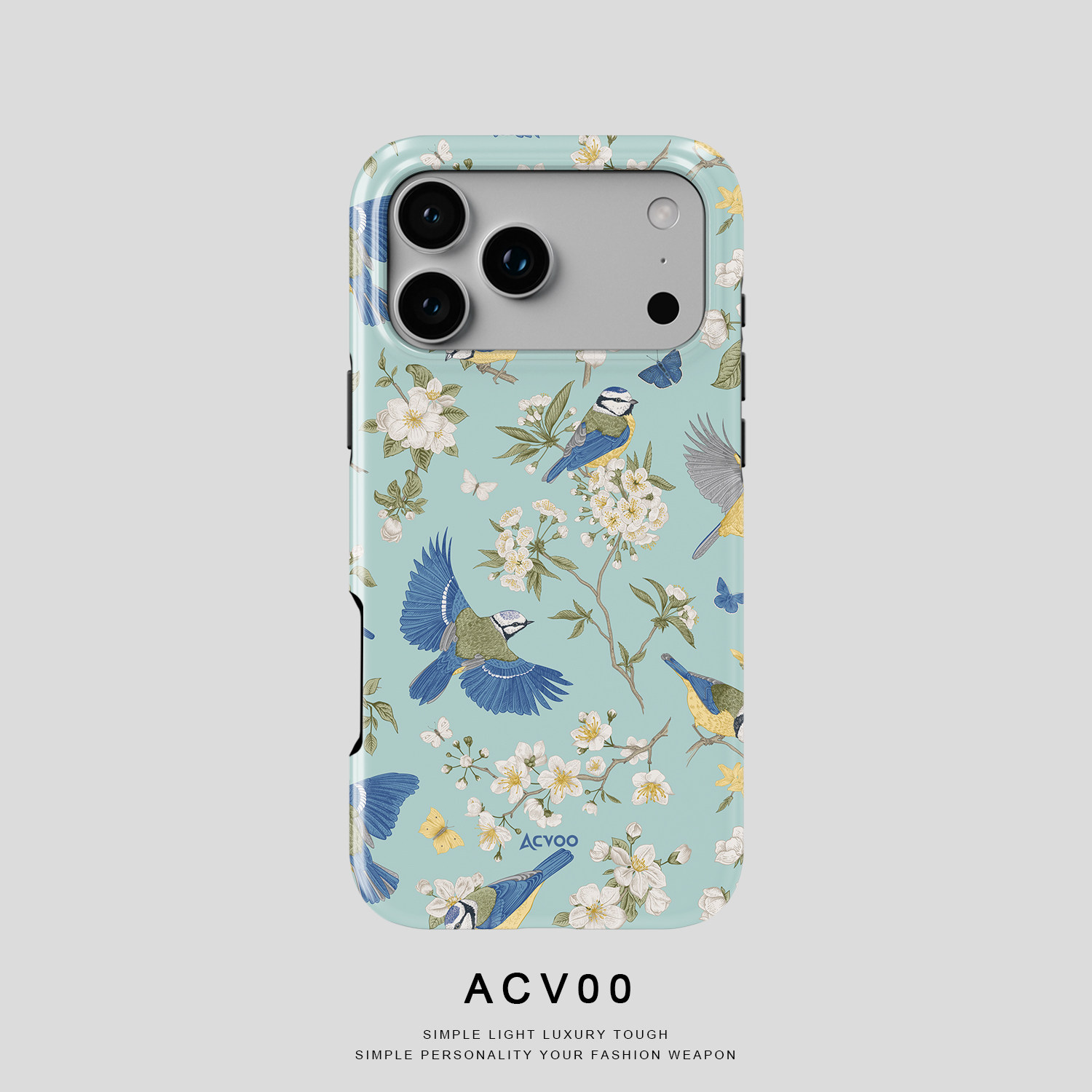 Acvoo新款蝴蝶花卉潮牌iPhone17Promax保护16适用于苹果15手机壳14防摔壳13不褪色12可水洗全包