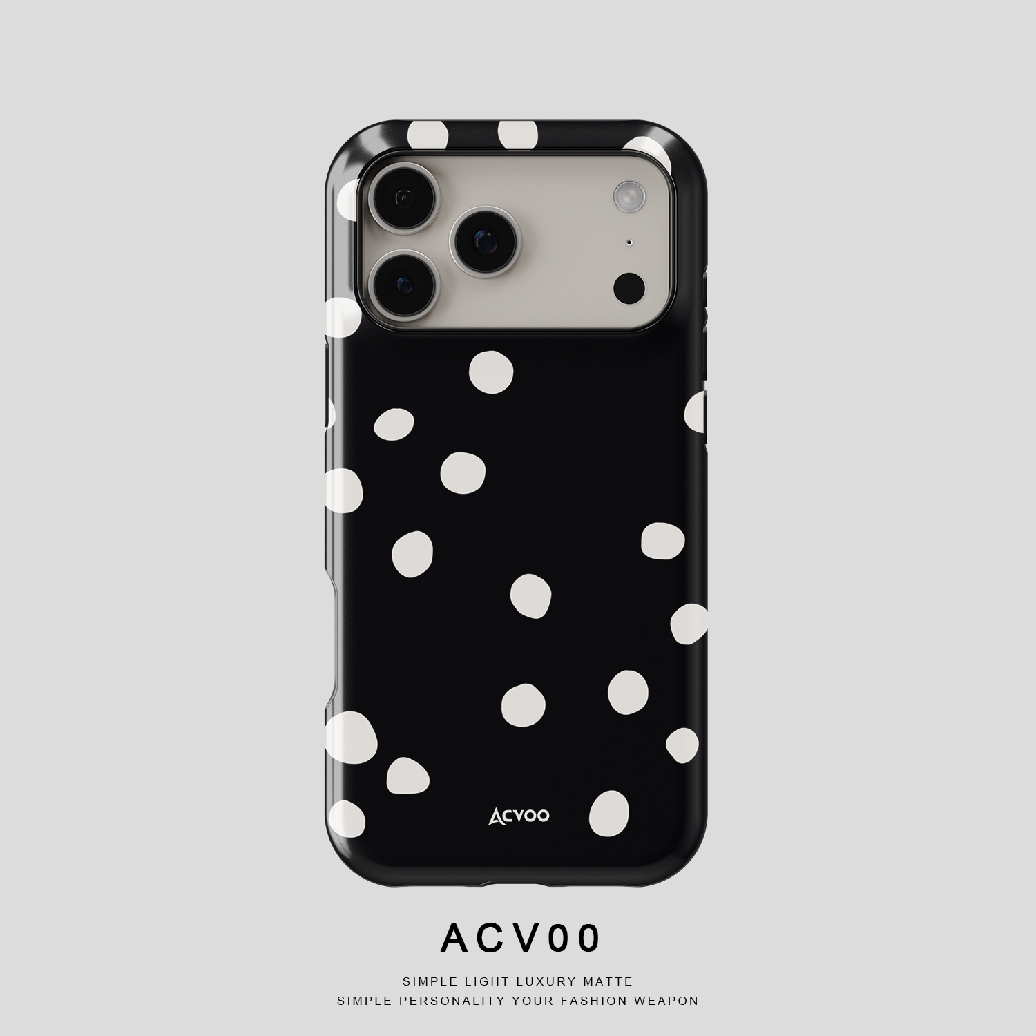 Acvoo几何波点简约个性iPhone16Promax适用于12双层15全包不掉色13不褪色11手机壳14