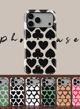 Acvoo简约爱心iPhone16promax手机壳创意12双层13P适用于苹果14手机壳