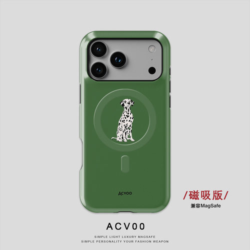 Acvoo限定磁吸magsafe·斑点狗狗iPhone17Promax保护16适用于苹果15手机壳14防摔壳不褪色环保可水洗Air全包