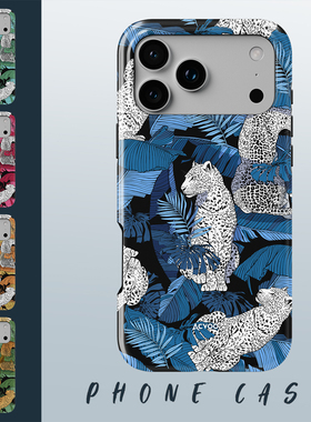 Acvoo热带豹欧美蓝色绿色iPhone17保护16适用于苹果15手机壳14防摔壳13不褪色12环保11全包