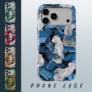 Acvoo热带豹欧美蓝色绿色iPhone17保护16适用于苹果15手机壳14防摔壳13不褪色12环保11全包