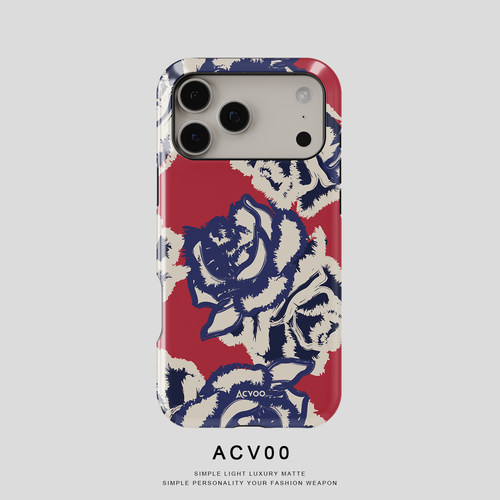 Acvoo复古玫瑰防摔iPhone壳