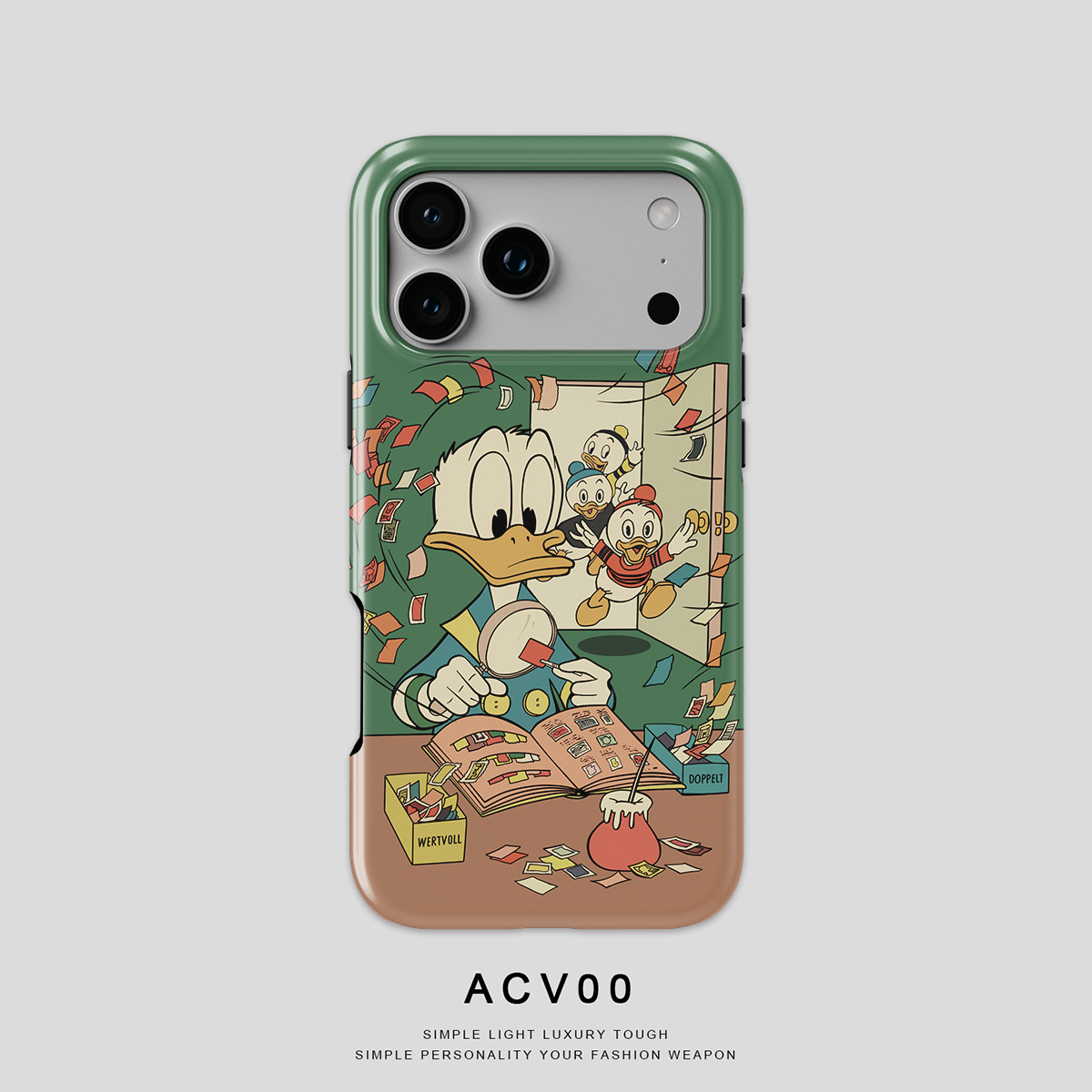 Acvoo创意复古海报绿色iPhone17Promax保护16适用于苹果15手机壳14防摔壳13不褪色12环保11可水洗Air全包