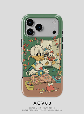 Acvoo创意复古海报绿色iPhone17Promax保护16适用于苹果15手机壳14防摔壳13不褪色12环保11可水洗Air全包