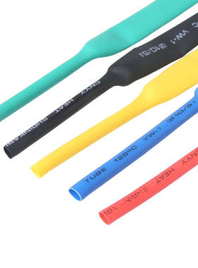 1KV黑色热缩管电工电线保护加厚绝缘套管彩色3/4/5/6/7/8~150mm