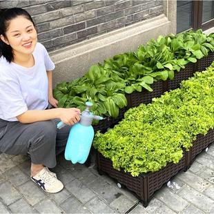 铁树花盆方型长型文竹大号特大号超大高款懒人自动吸水四方种植