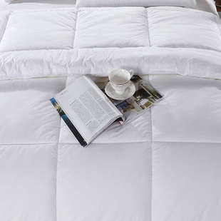 保暖被白色 宾馆酒店专用被子全棉被芯1.5单双人2X2.3米春秋被冬季
