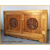 榆木实木传统榫卯仿古招财进宝生态水草缸珊瑚缸鱼缸底柜架水族箱