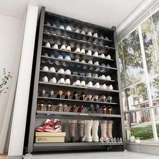 钢制阳台鞋柜新款大容量家用多层碳钢鞋架防水耐高温收纳柜