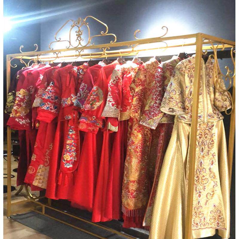欧式铁艺婚纱架婚纱店衣架落地高档影楼婚纱展示架旗袍礼服挂衣架