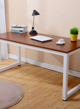 书桌写字桌简约现代台式电脑桌钢木桌学生卧室家用简易长方形桌子