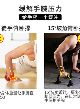 PROIRON/普力艾俯卧撑支架工字形健身防滑家用臂肌胸肌平板支撑