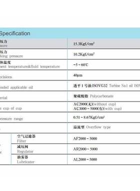 SMC型气源处理空气过滤AC3000-03油水分离器 气动三联件 铁杯护罩