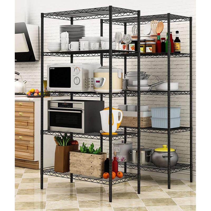 厨房收纳置物架落地多层储物架微波炉架放物品东西铁架子家用货架