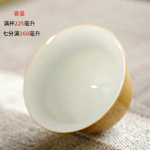 色釉黄色白瓷盖碗大号功夫三才茶碗陶瓷茶具泡茶杯敬茶杯